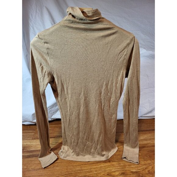 Club Monaco Tan Wool Blend Mock Neck Top Size M - Picture 1 of 4